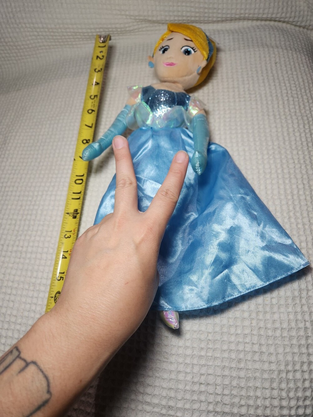 Ty Sparkle Cinderella Blue Princess Plush Doll with Sparkle Dress - Picture 9 of 9